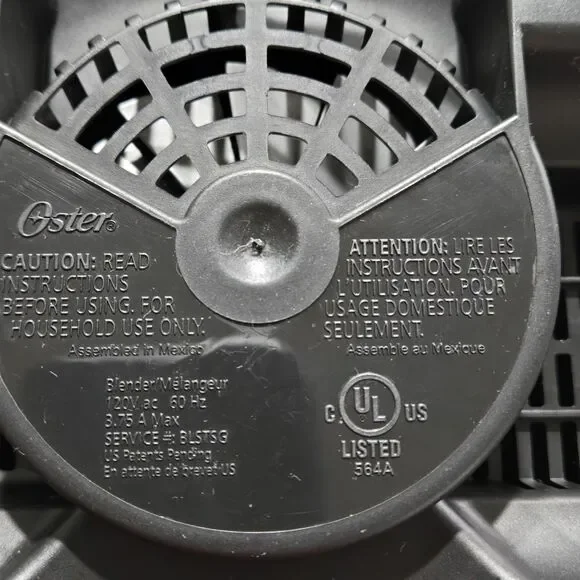Oster Duralast Classic Blender Black Motor Base REPLACEMENT PART Tested & Work - Picture 5 of 6